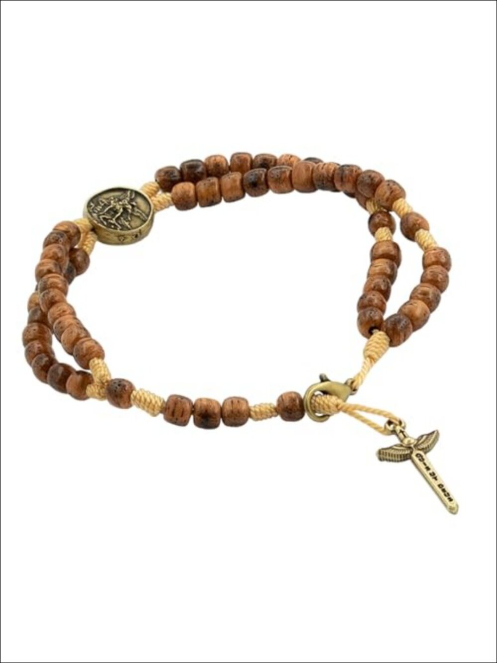 Saint Michael Corded Rosary Bracelet Handcrafted in Brazil Adjustable